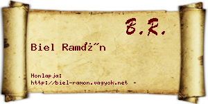 Biel Ramón névjegykártya